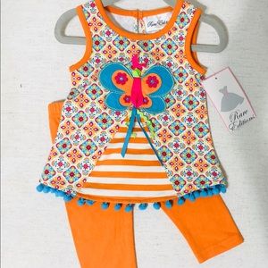 Rare Editions Sleeveless Tunic & Leggings Set